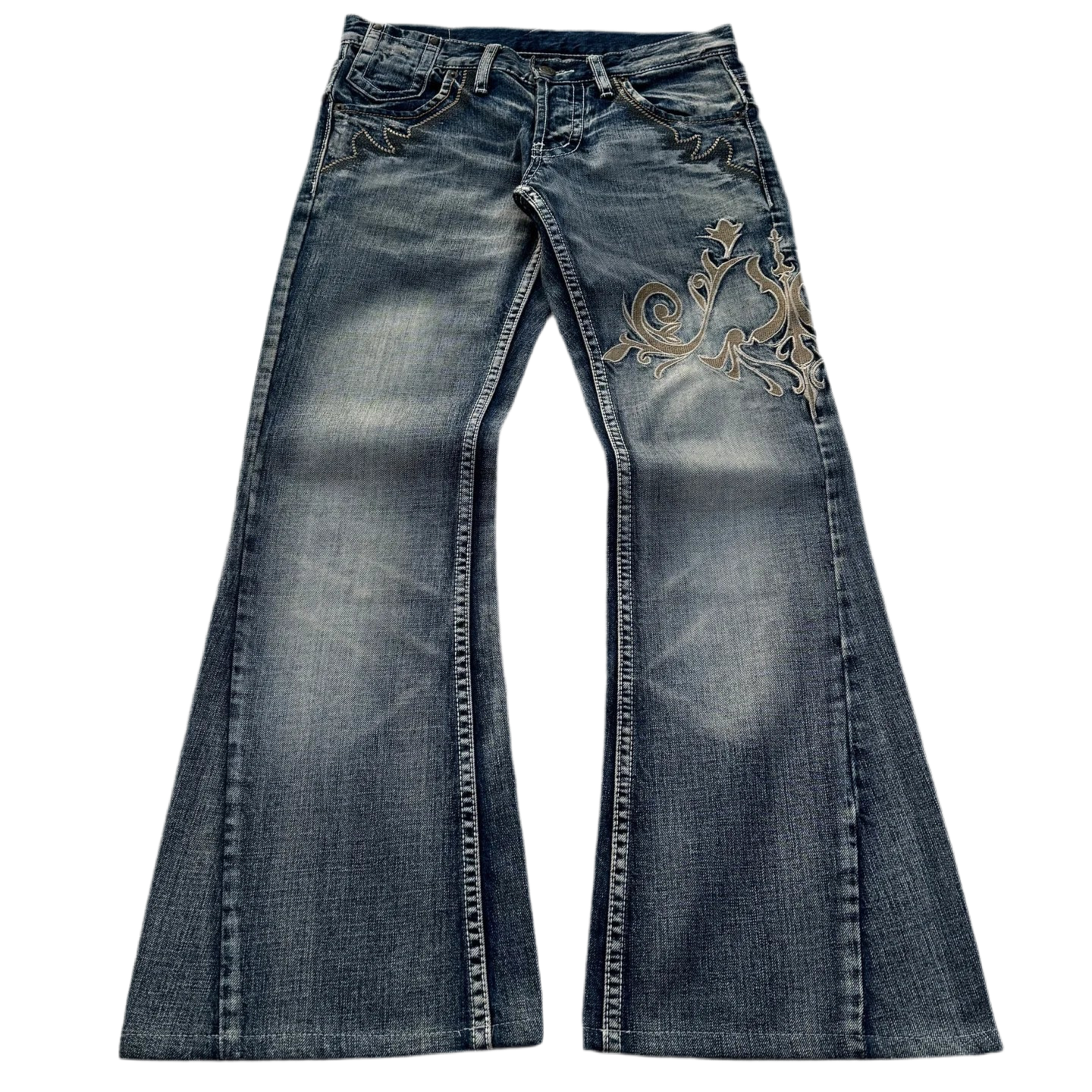 archvmob™ "r0yal" flared denim jeans